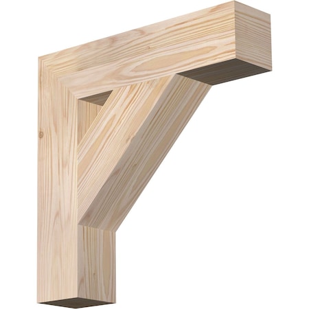 Ekena Millwork Traditional Block Smooth Bracket, Douglas Fir, 3 1/2"W x 16"D x 16"H BKT04X16X16TRA05SDF
